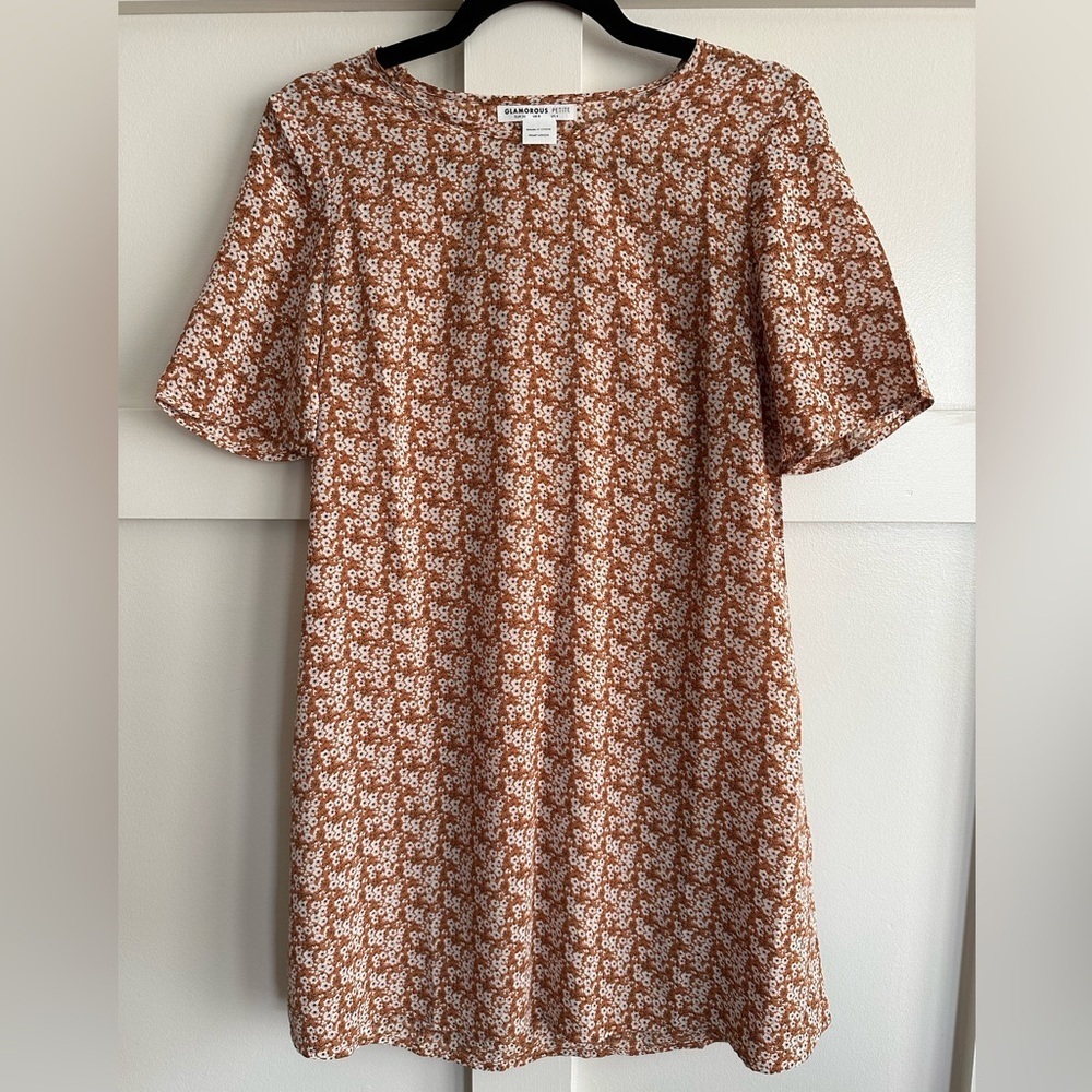 ASOS Glamorous Floral Orange and White Mini Dress